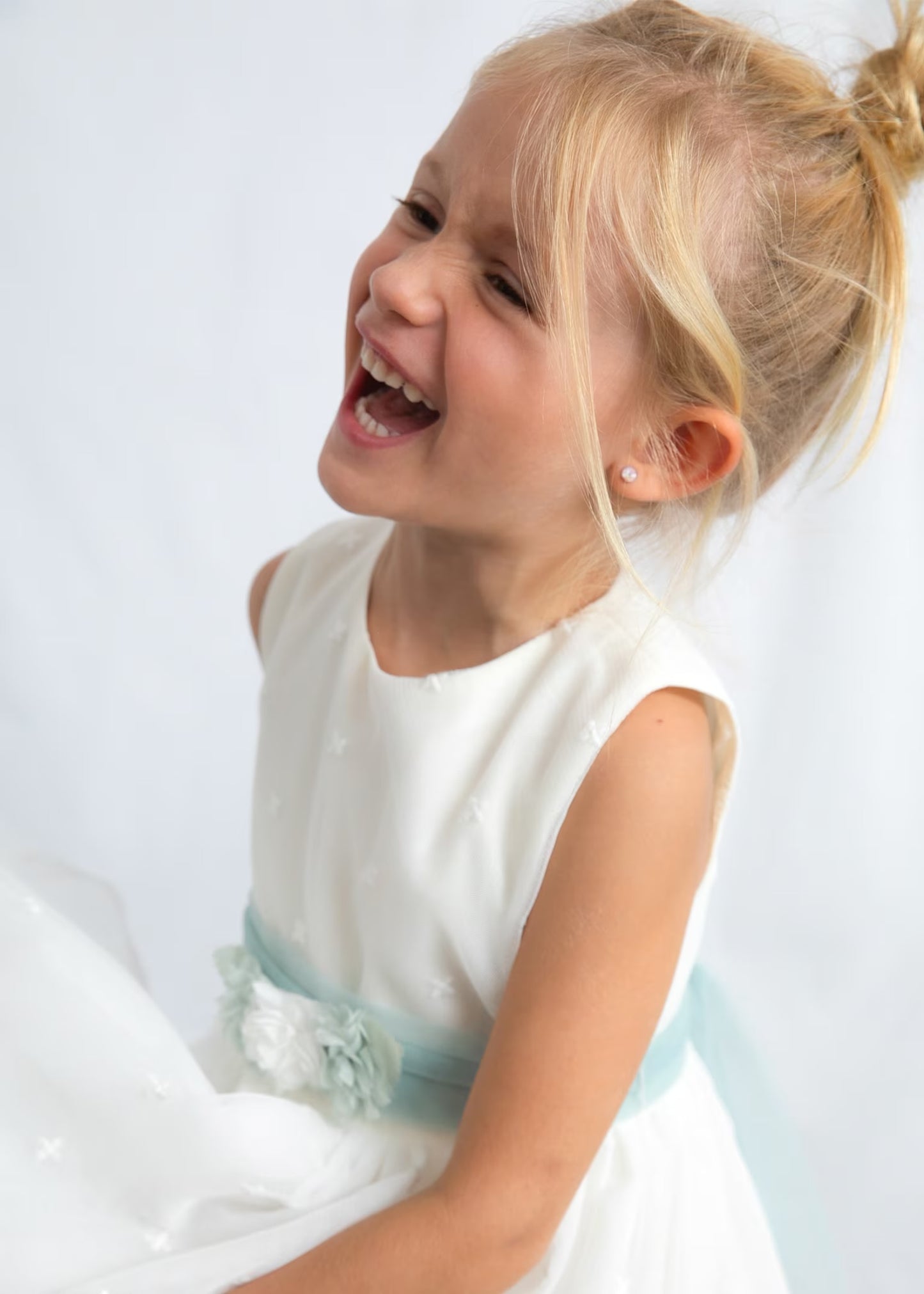 Mayoral Girl Embroidered Tulle Dress