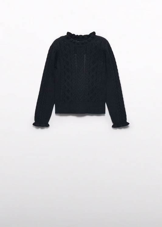 Abel & Lula Mock Sweater & Sequin Skirt Set