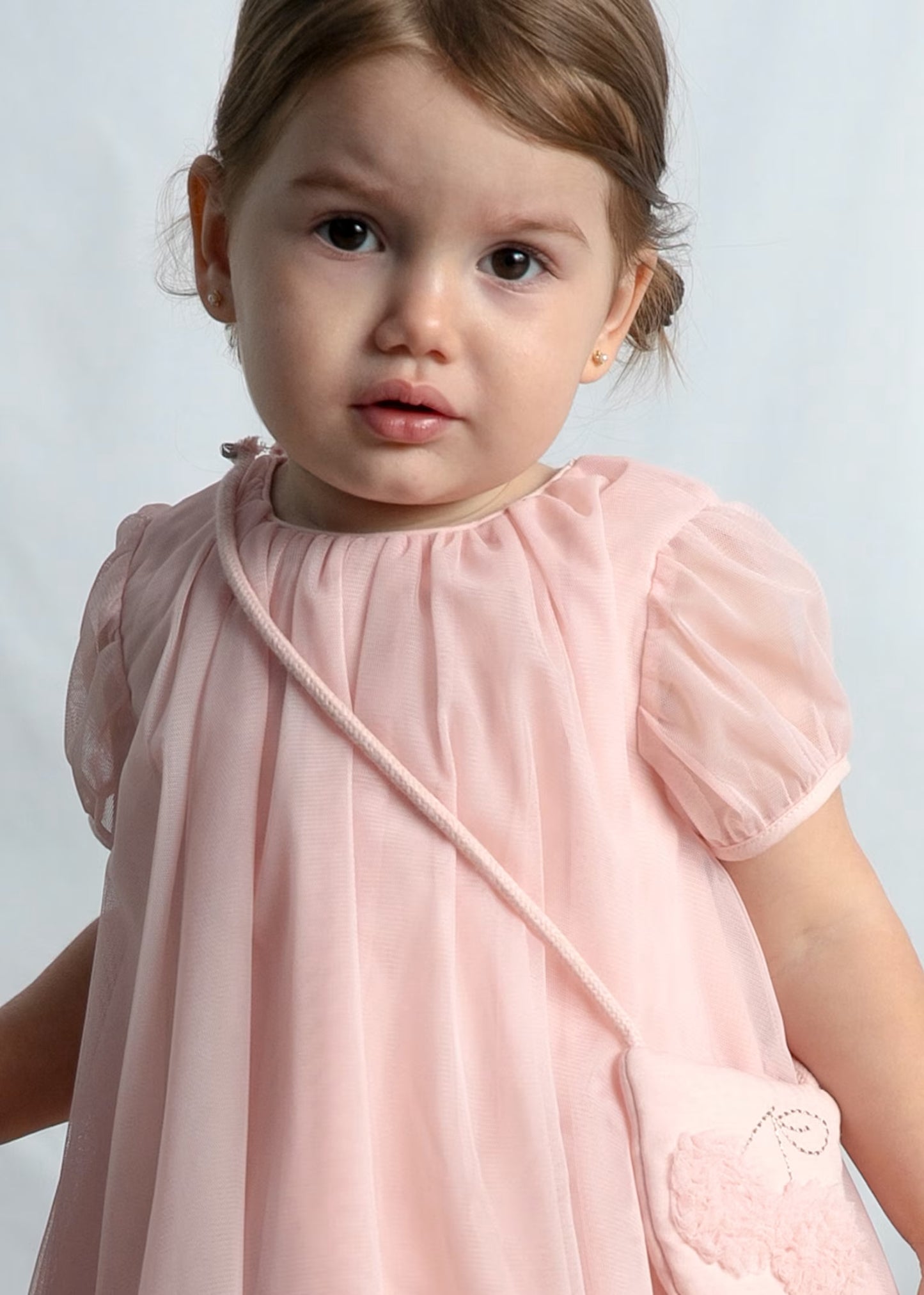 Mayoral Baby Tulle Dress with Crossbody bag