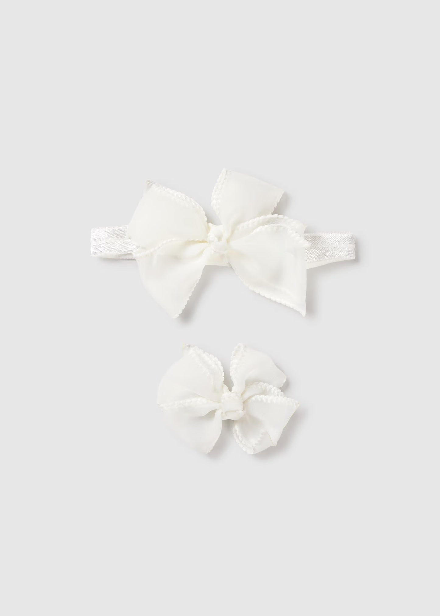 Mayoral Newborn Girl Headband and Hair Clip Set