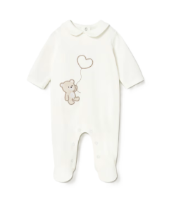 Mayoral Newborn Girl Embroidered Teddy Bear One-Piece