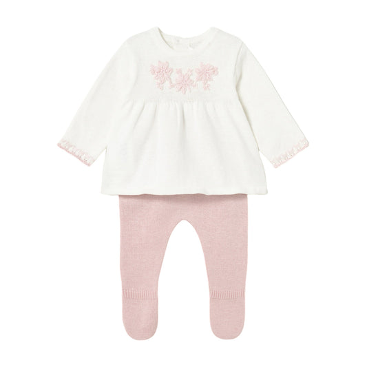 Mayoral Newborn Girl Pants and Sweater Set