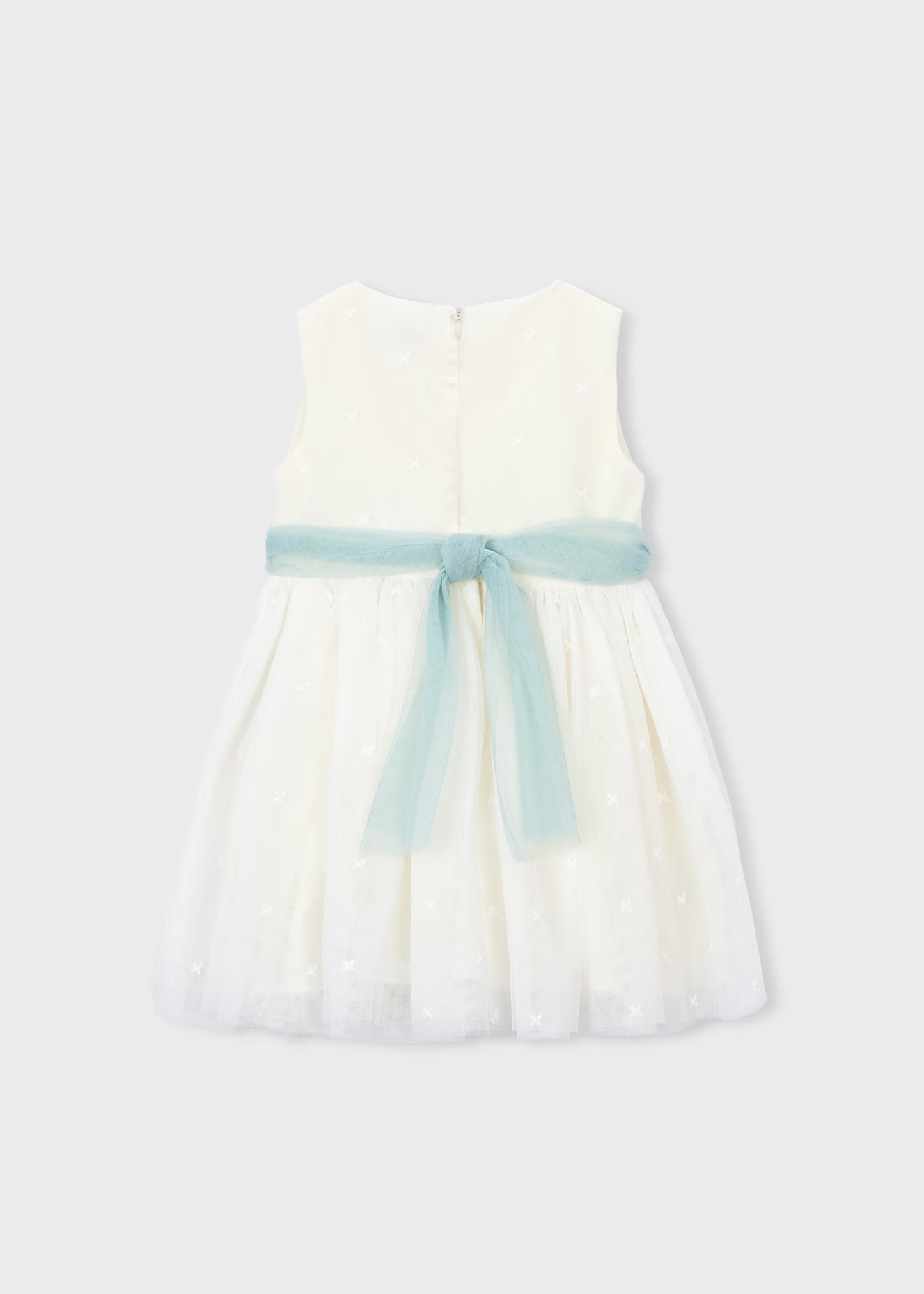 Mayoral Girl Embroidered Tulle Dress