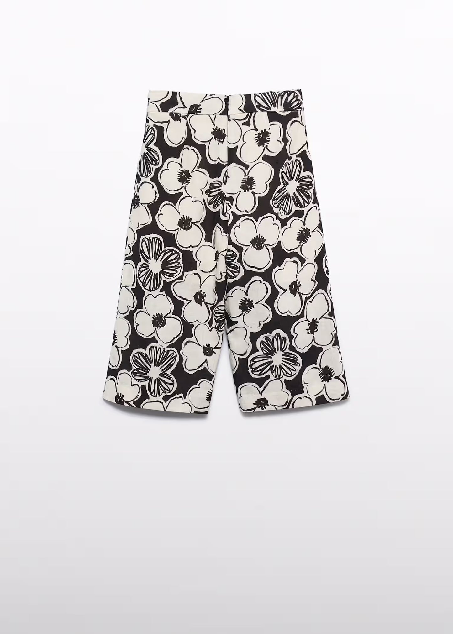 Abel & Lula Girl Floral Crochet Knit Top/Printed Culotte Pants