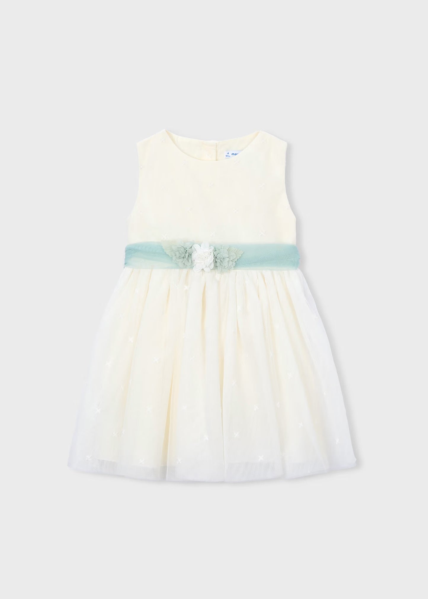 Mayoral Girl Embroidered Tulle Dress