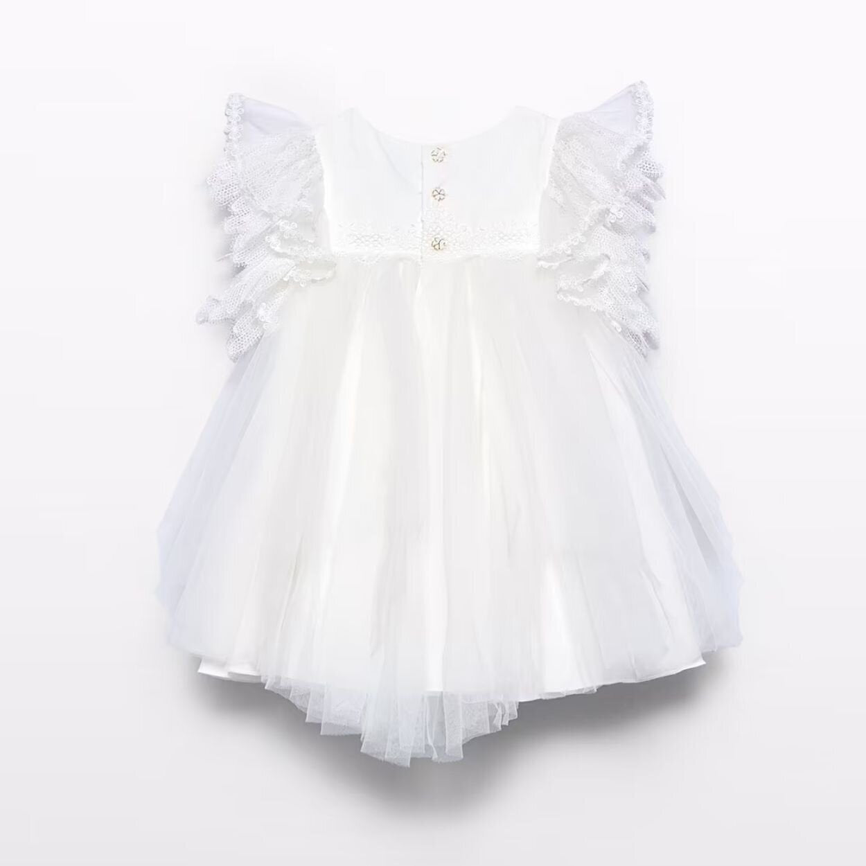 Abel & Lula Baby lace-trimmed tulle dress