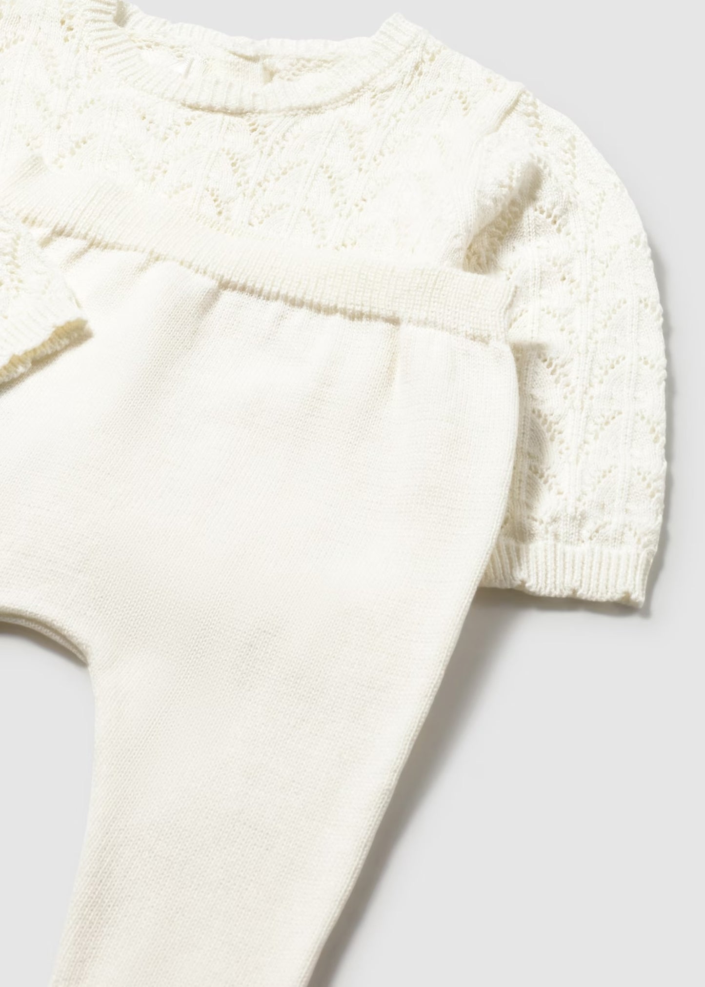 Mayoral  Newborn Girl Knit Pants and Sweater Set