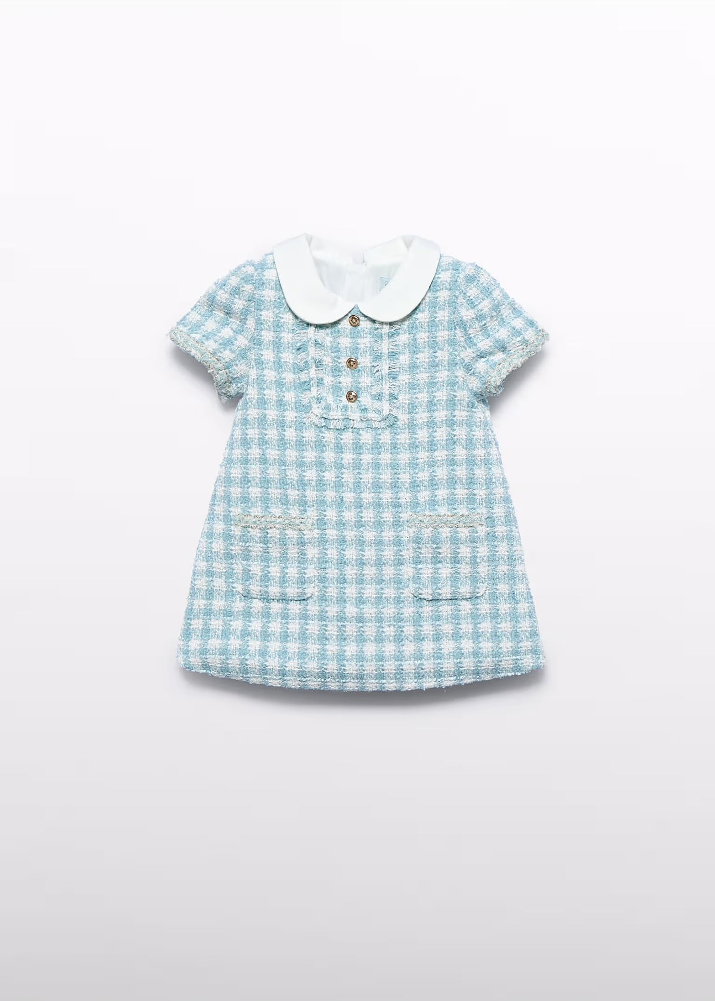 Abel & Lula Baby Girl Lurex Plaid Dress