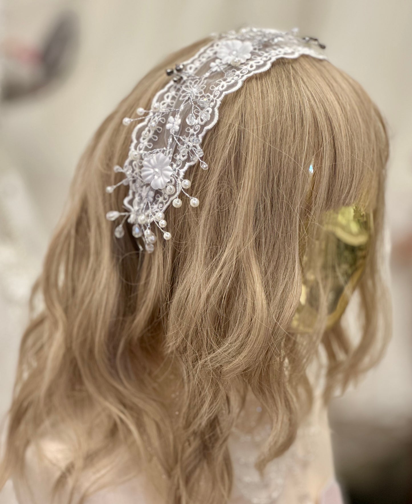 Girls Floral Lace Headband