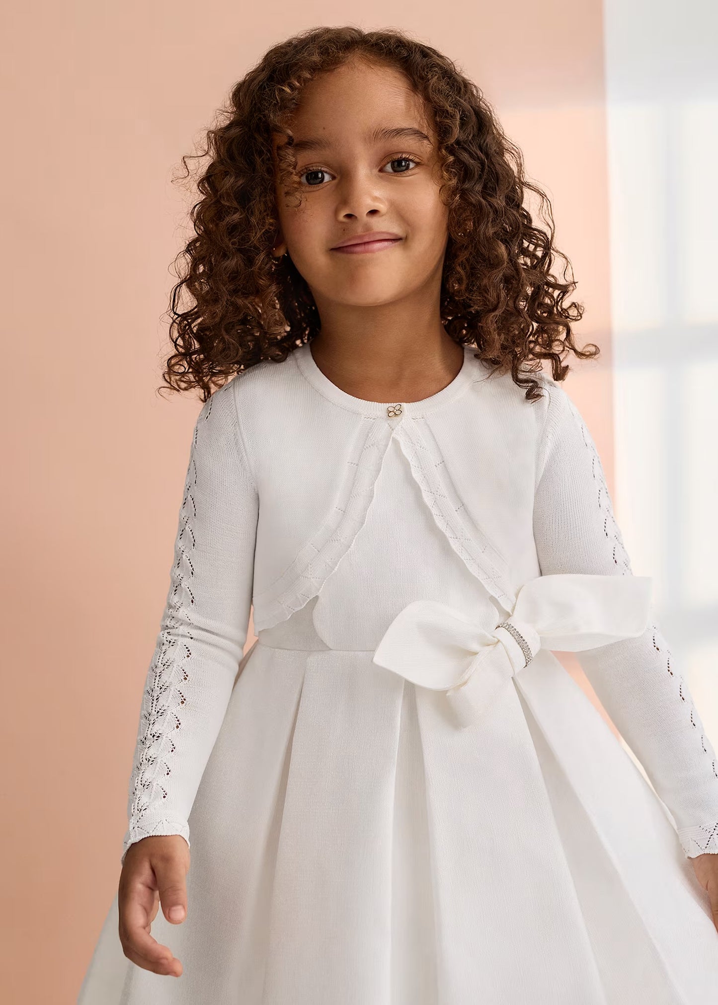 Abel & Lula Girl Knit Crop Cardigan