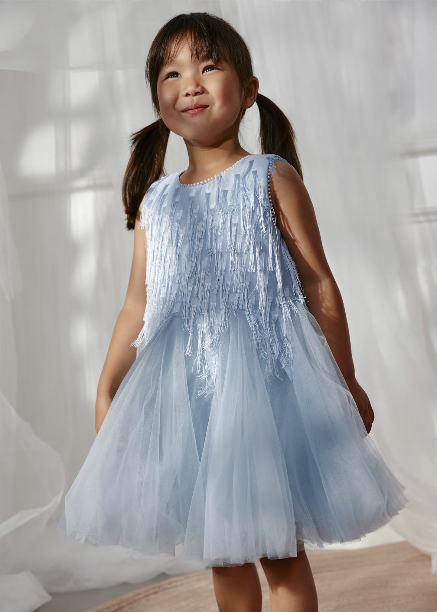 Abel & Lula Girl Fringed Dress
