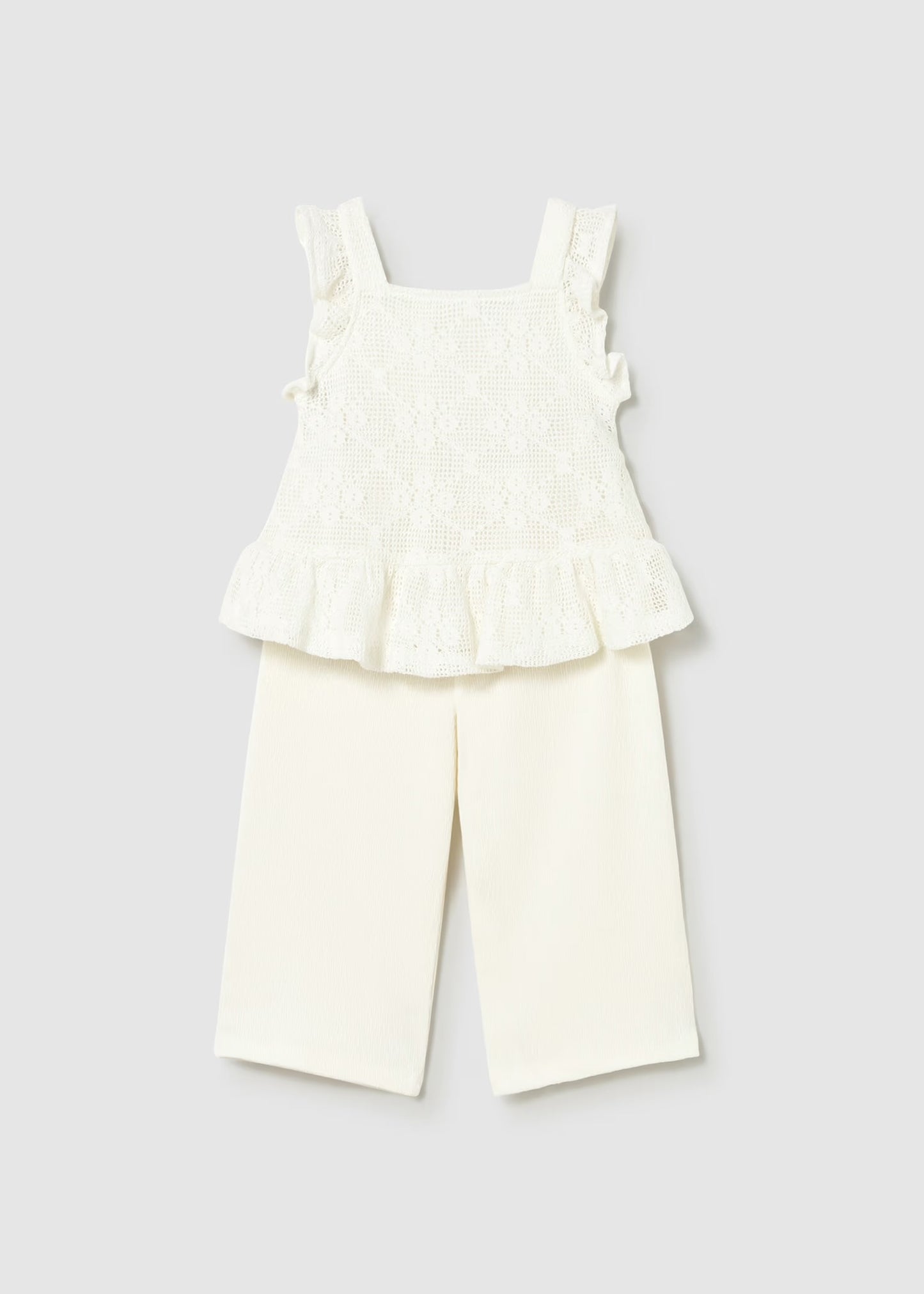 Mayoral Baby Crochet Pants and Top Set