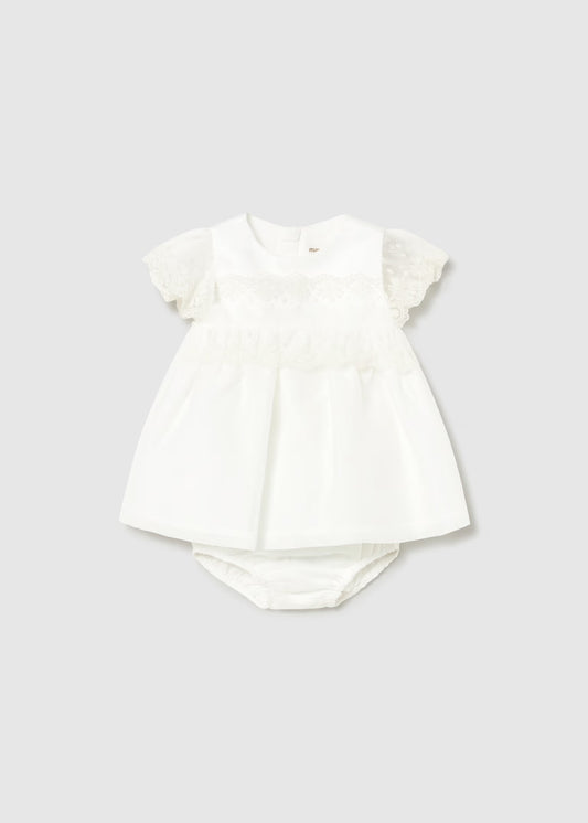 Mayoral Newborn Girl Dress with Bloomers