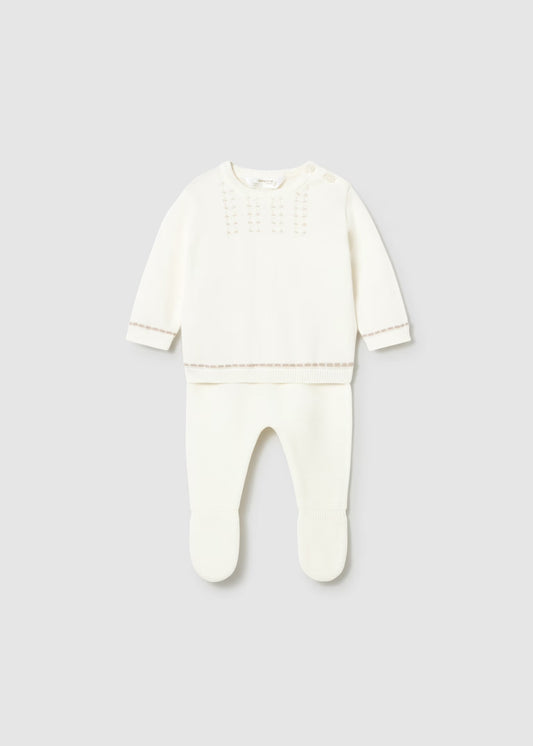 Mayoral Newborn Boy Knit Pants and Sweater Set