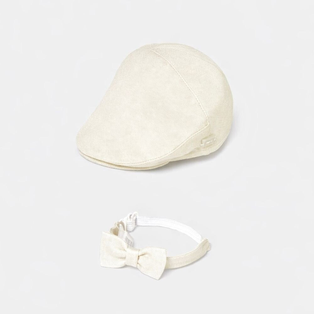 Mayoral Newborn Boy Beret and Bow Tie Set