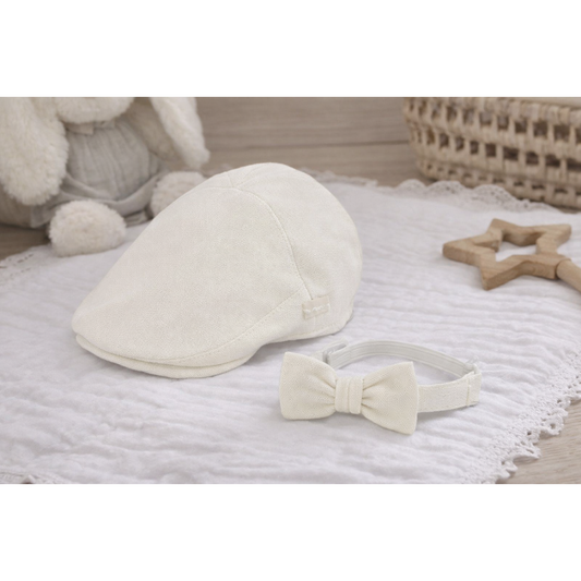 Mayoral Newborn Boy Beret and Bow Tie Set