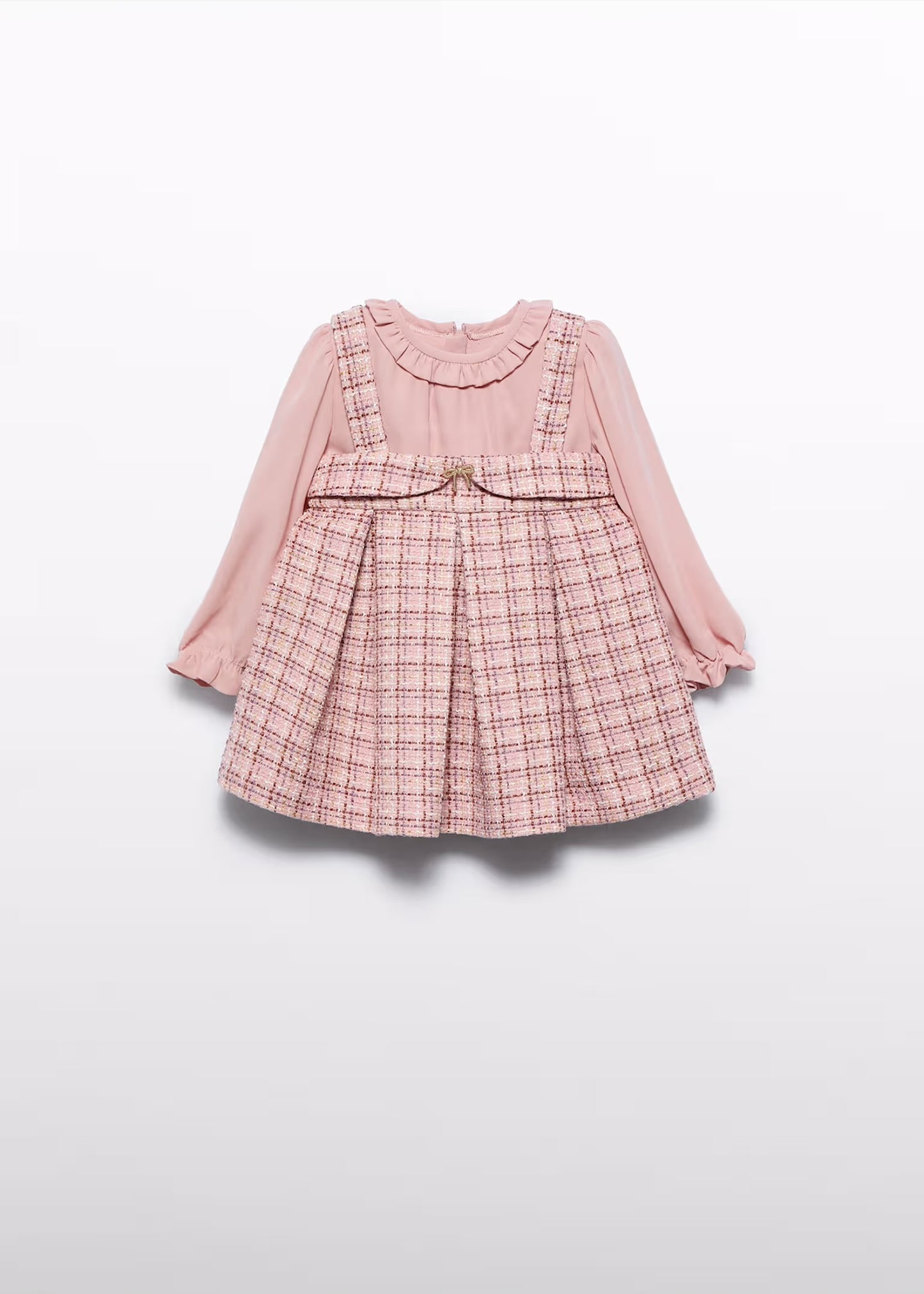 Abel & Lula Baby Girl Tweed Pinafore Dress