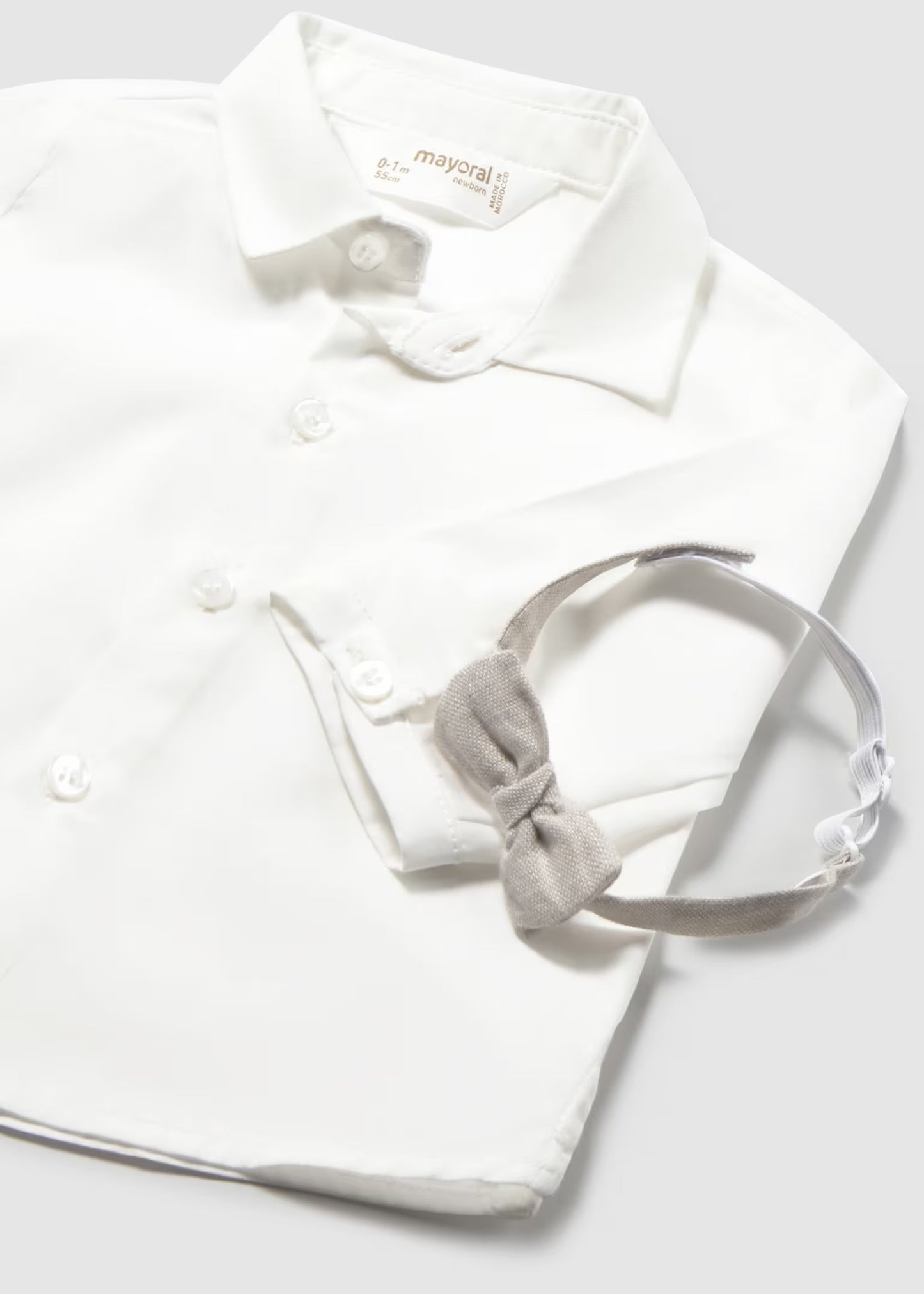 Mayoral Newborn Boy Bow-tie Shirt/Pants with Suspenders