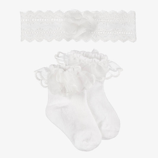 Mayoral Headpiece & Sock Set