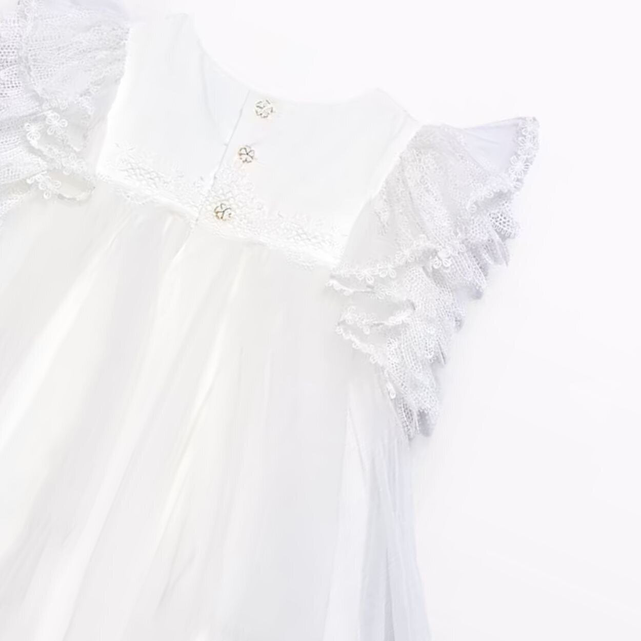 Abel & Lula Baby lace-trimmed tulle dress