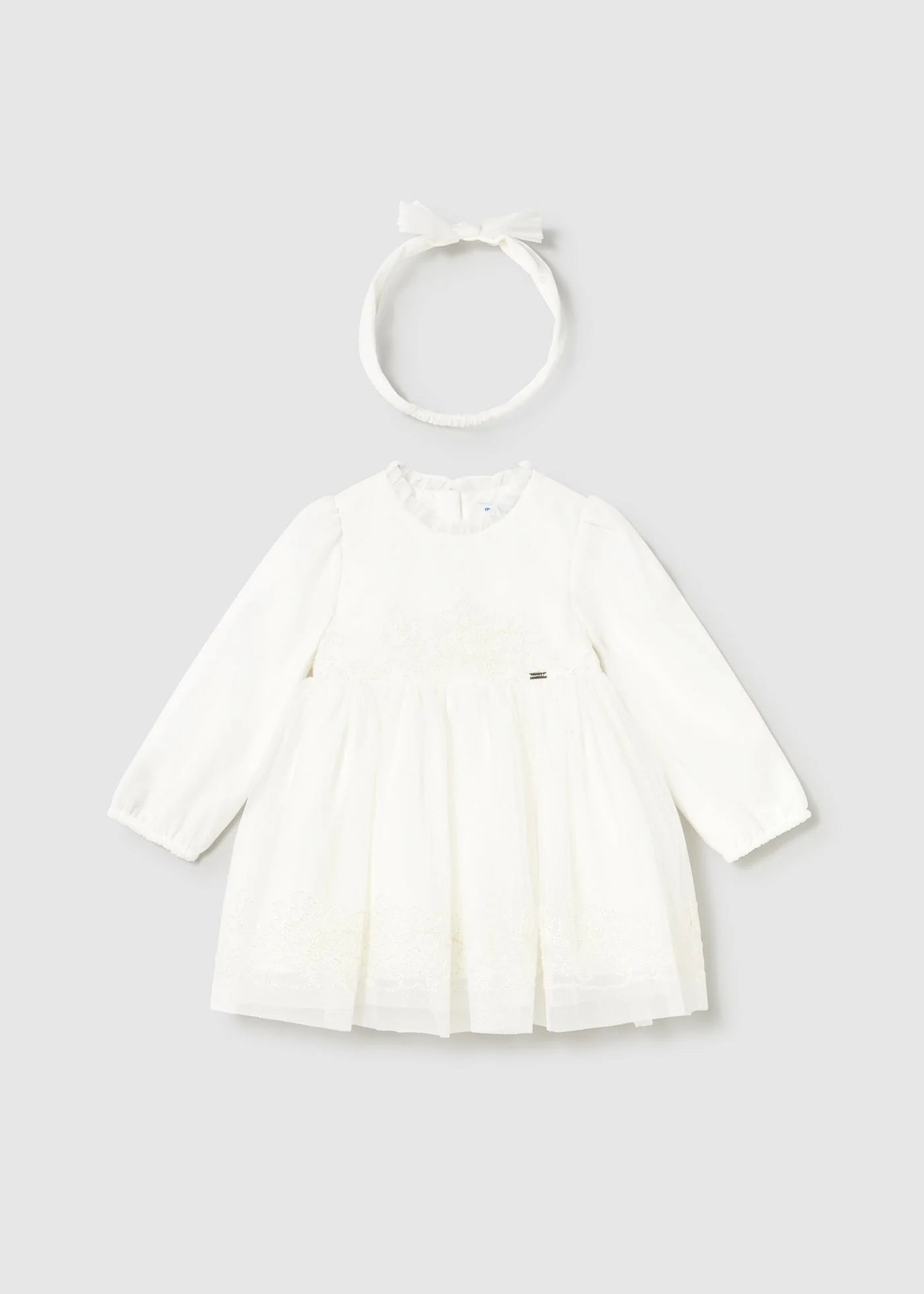 Mayoral Baby Embroidered Tulle Dress