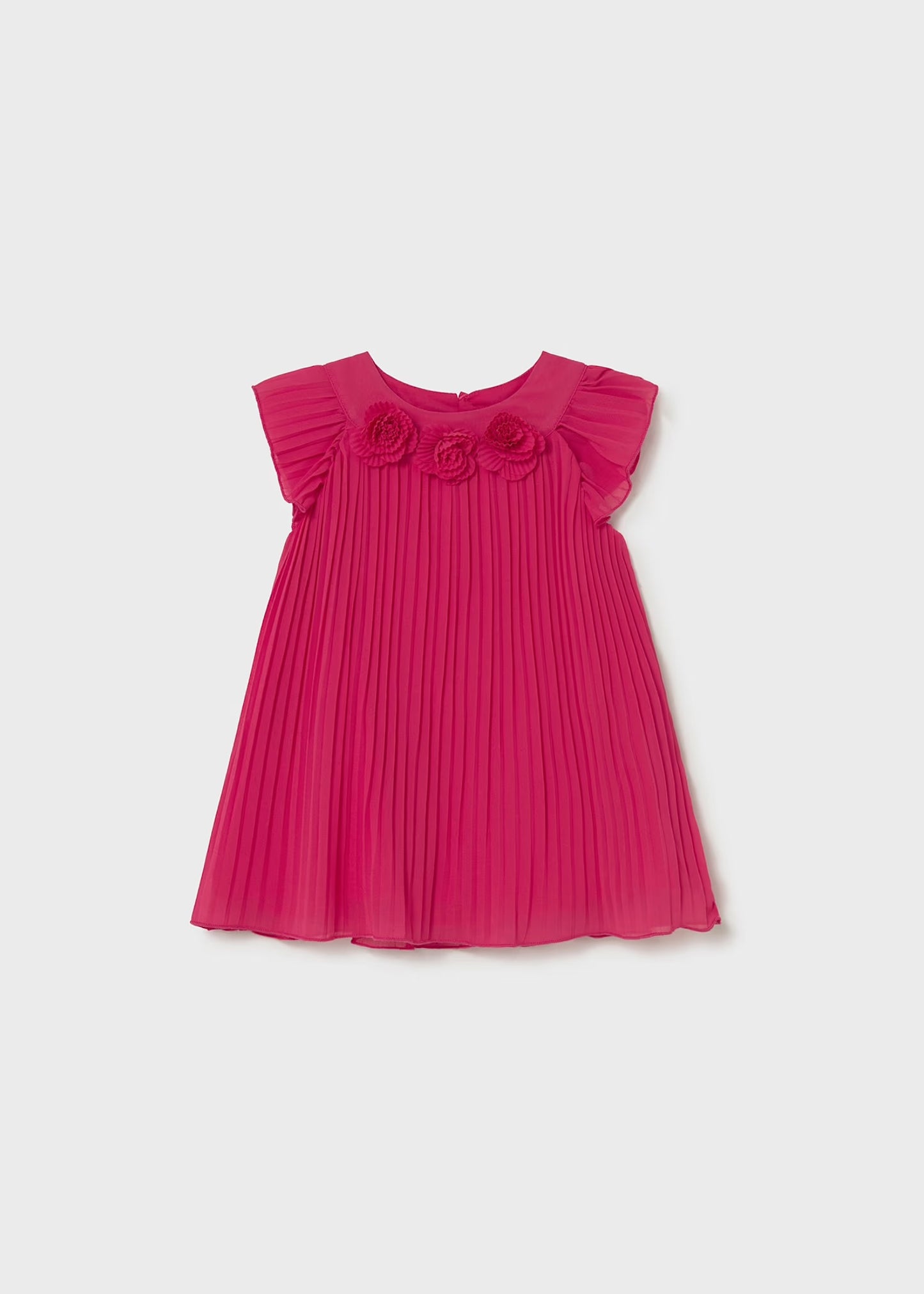 Mayoral Baby Pleated Dress with Flowers