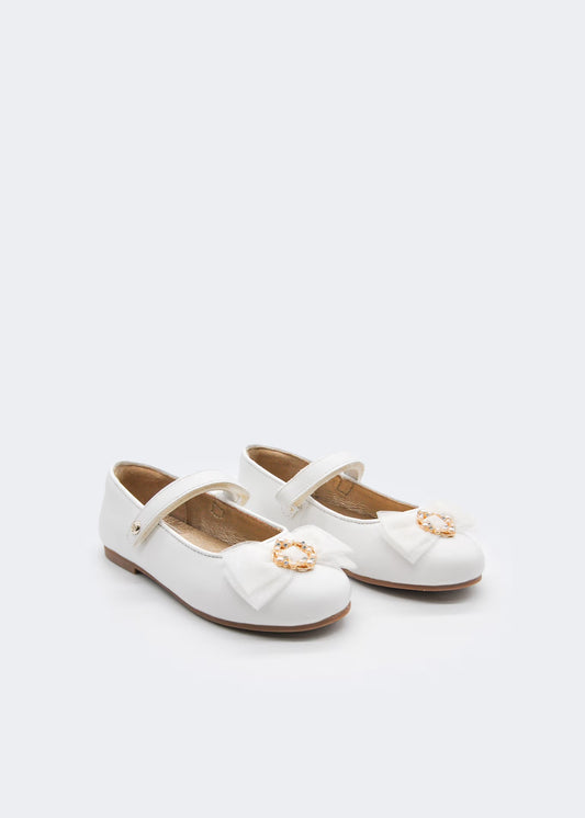 Abel & Lula Girl Tulle Bow Mary Janes
