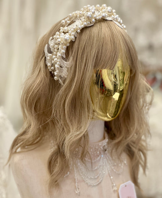 Girls Pearl Lace Headband