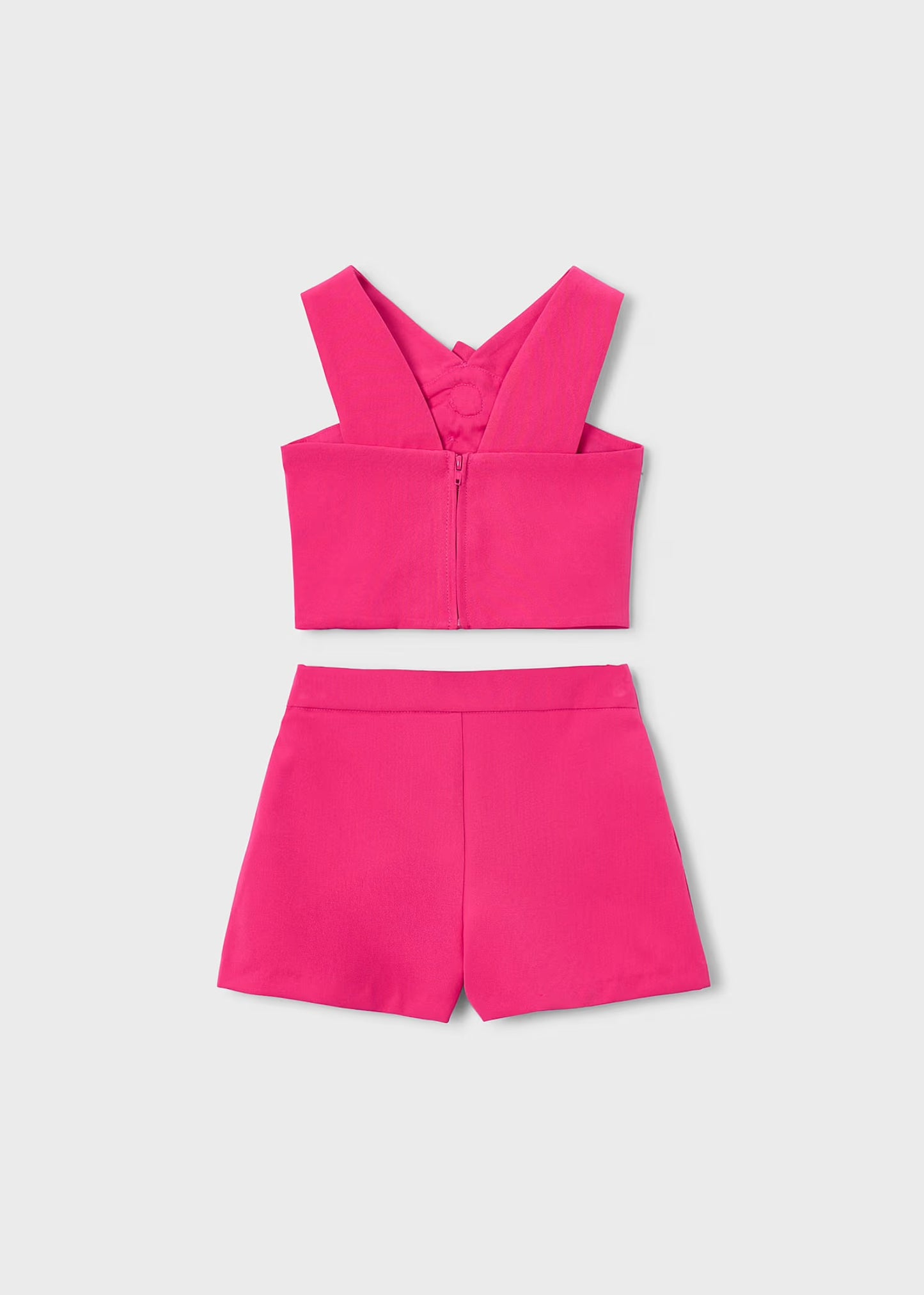 Mayoral Girl Flower Applique Shorts and Top Set