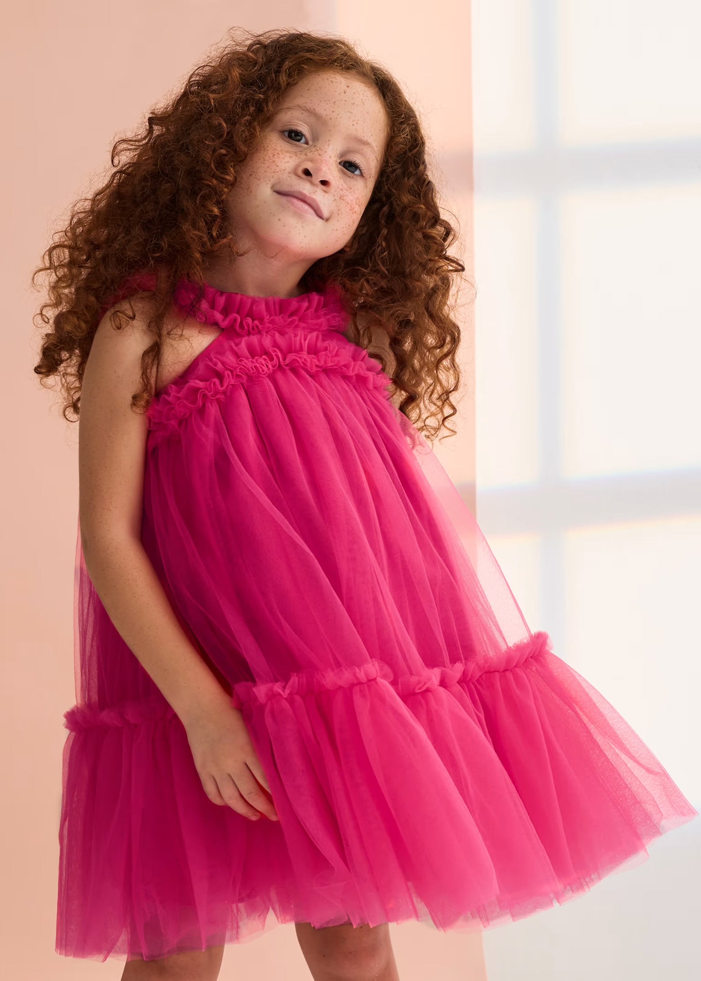 Abel & Lula Girl Ruffled Tulle Dress