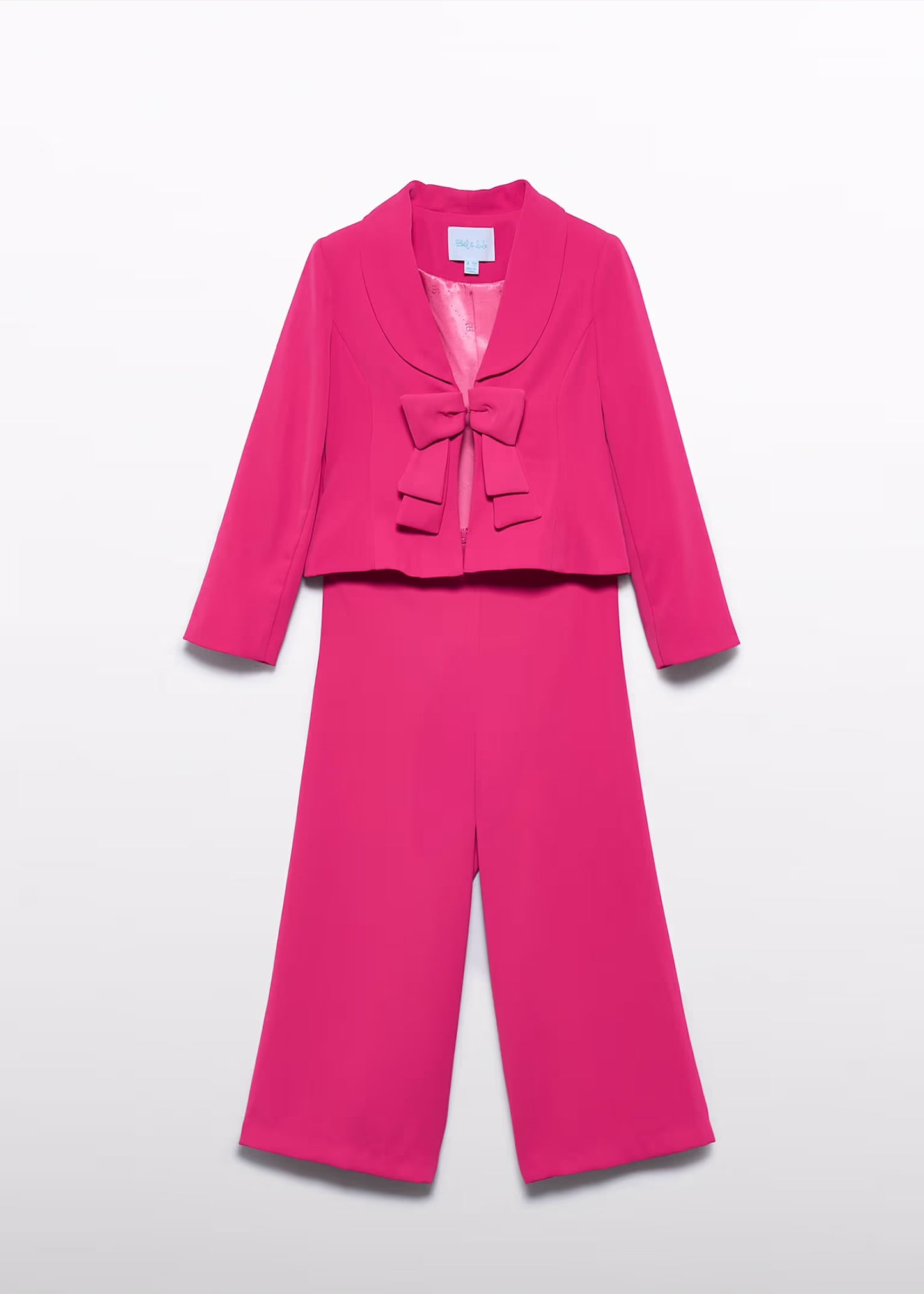 Abel & Lula Girl Bow Crepe Pants and Blazer Set