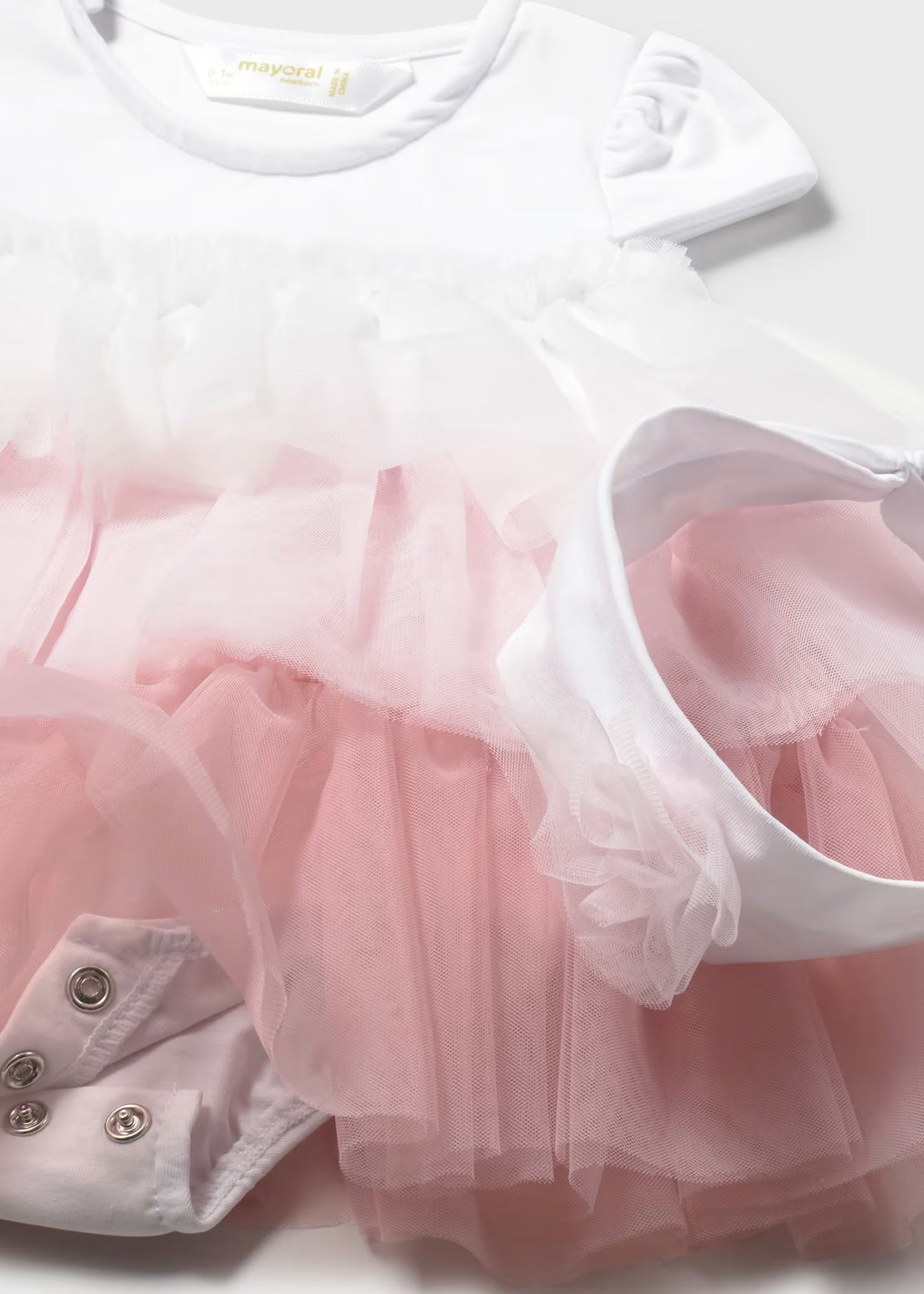 Mayoral Newborn Girl Tulle Dress and Headband Set