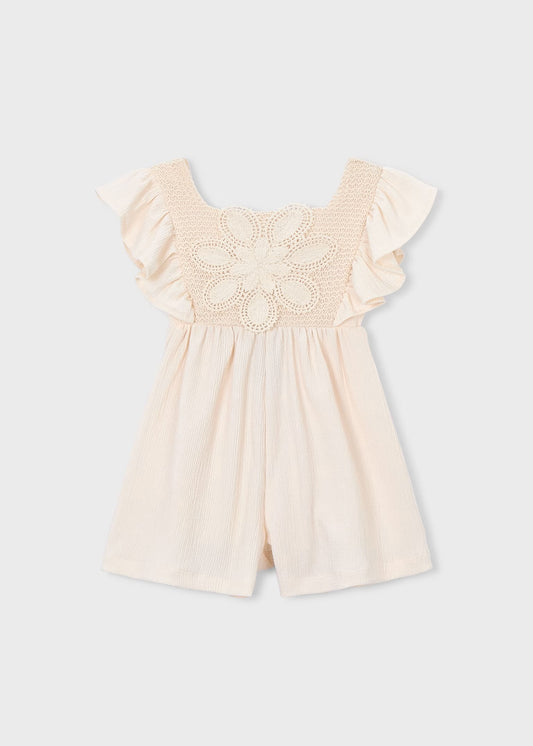 Mayoral Girl Knit Crochet Romper