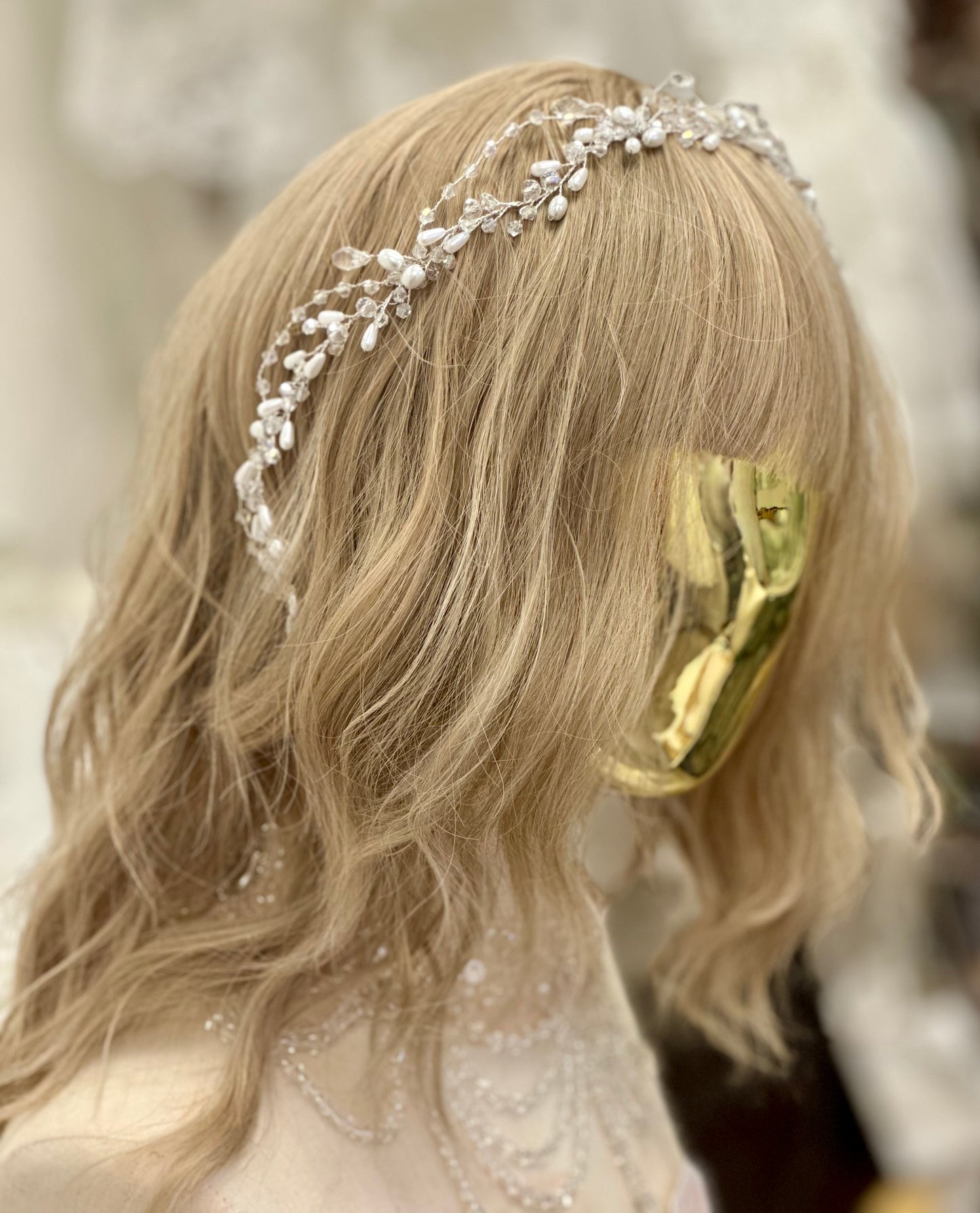 ST Pearl Rhinestone Headpiece
