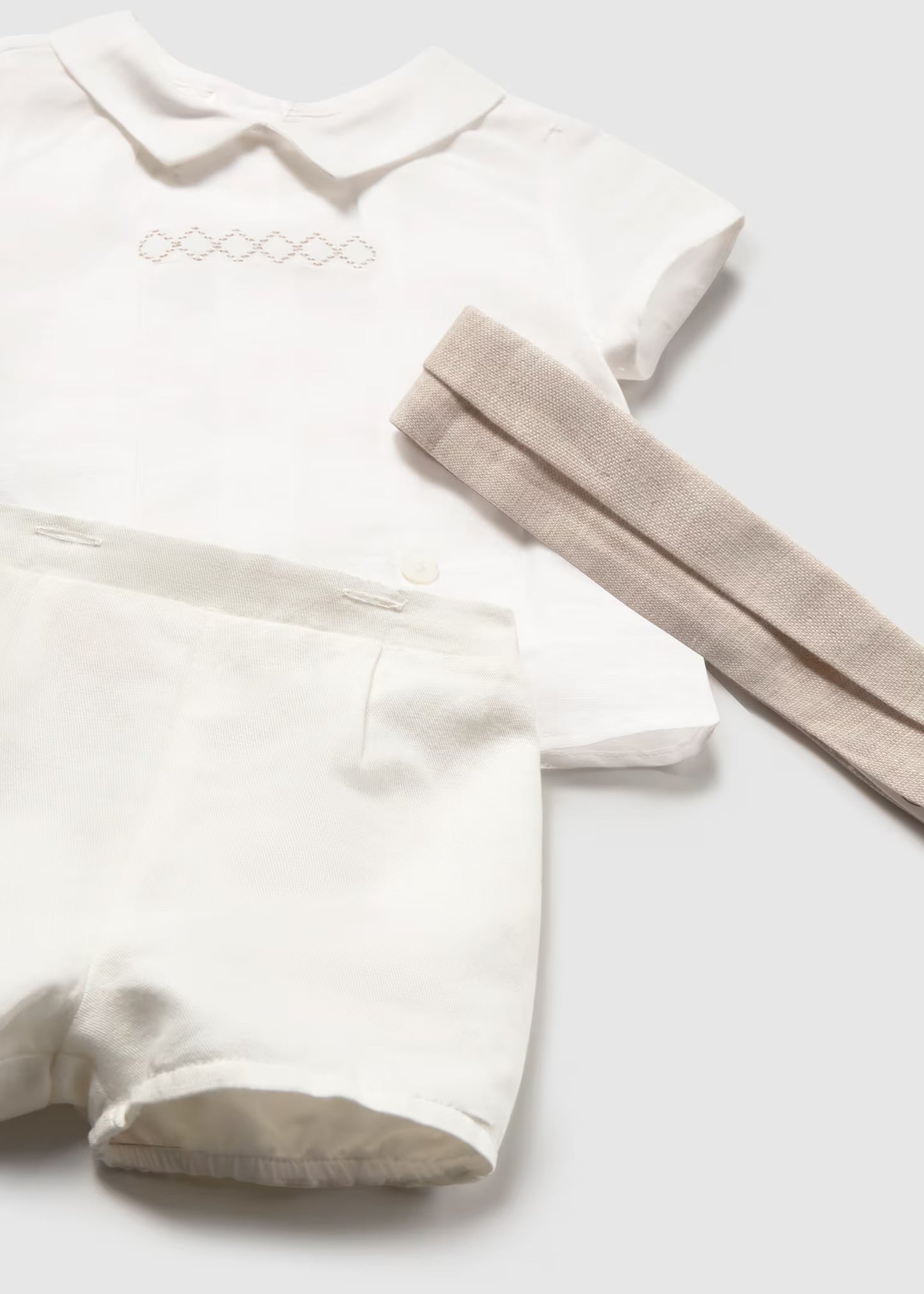 Mayoral Newborn Boy Dress Shorts and Shirt Set