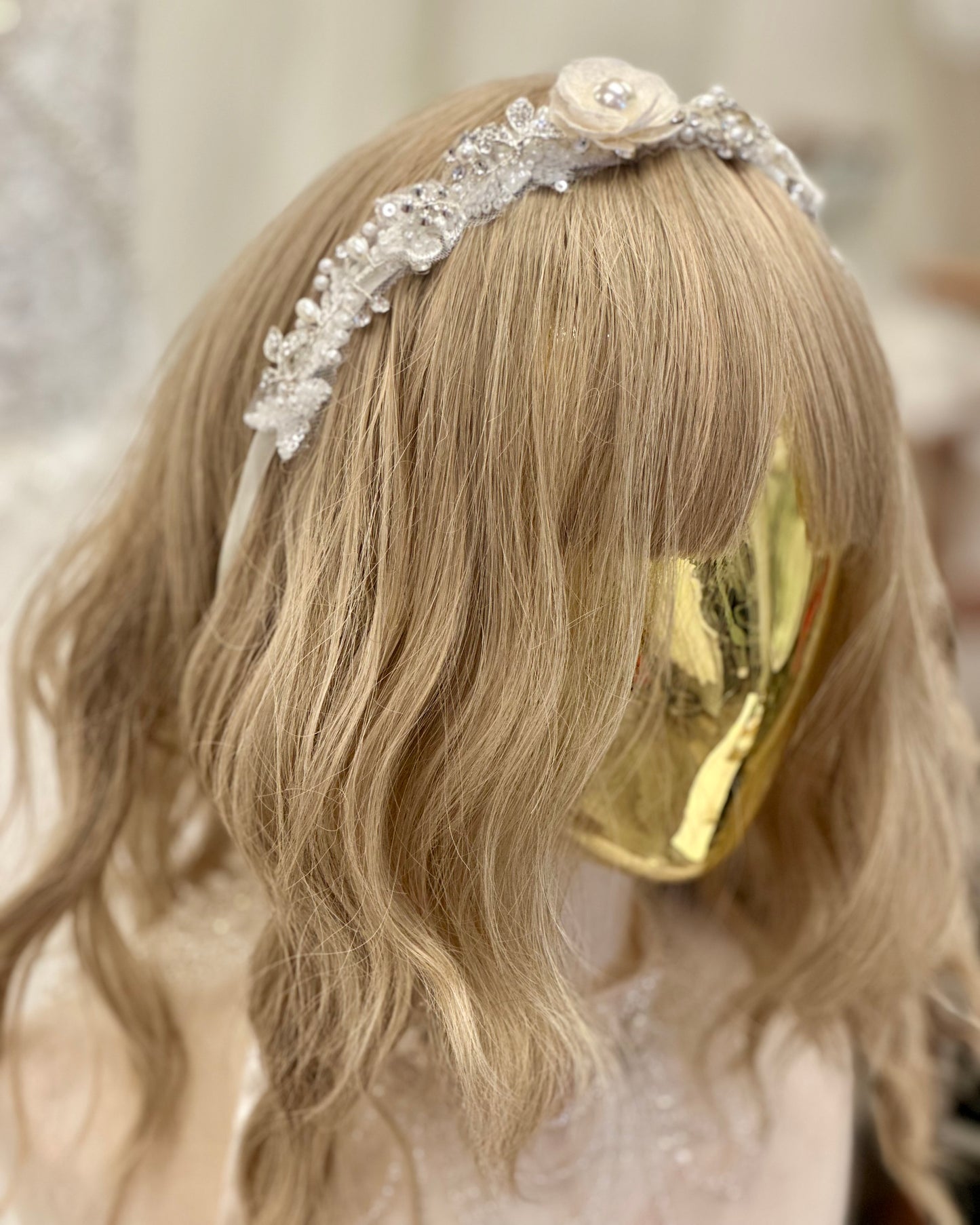 Girls Pearl/ Rhinestone Headwrap