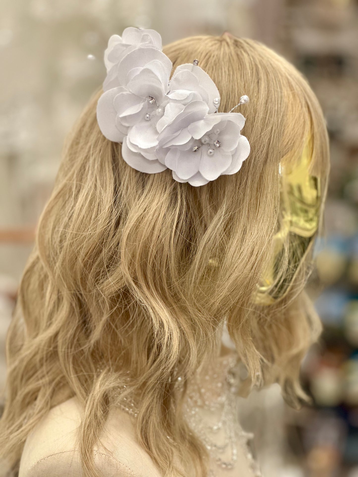 Three Flower Hair Comb
