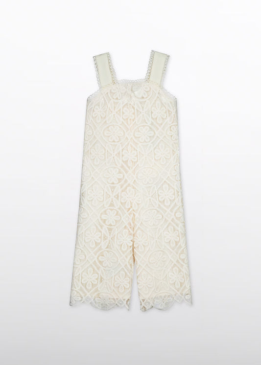 Abel & Lula Girl Guipure Culotte Jumpsuit