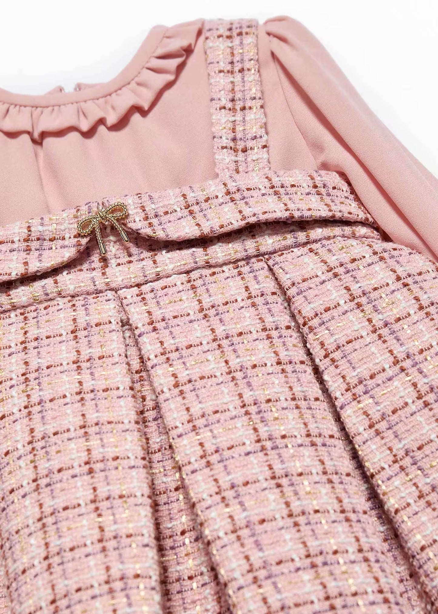 Abel & Lula Baby Girl Tweed Pinafore Dress