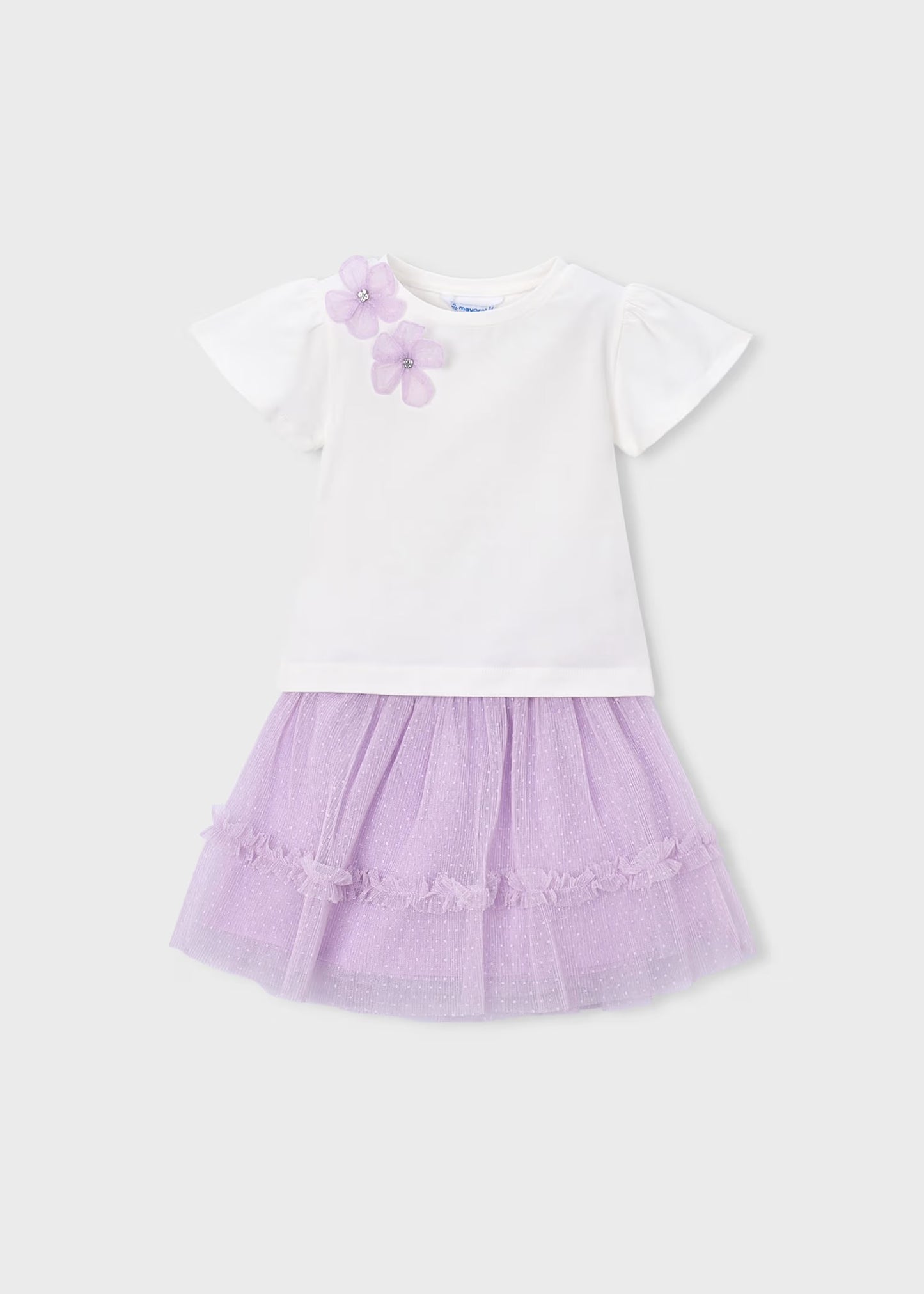 Mayoral Girl Tulle Skirt and T-shirt Set