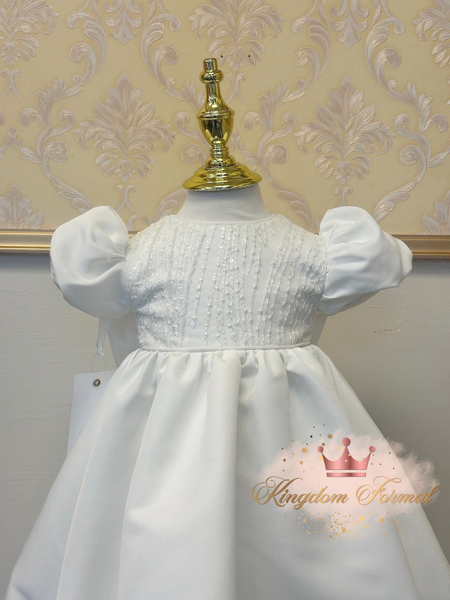 Infant Baptism Dress, Bonnet, Headband & Shoes