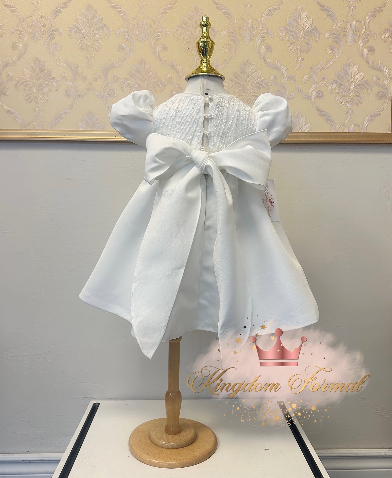 Infant Baptism Dress, Bonnet, Headband & Shoes