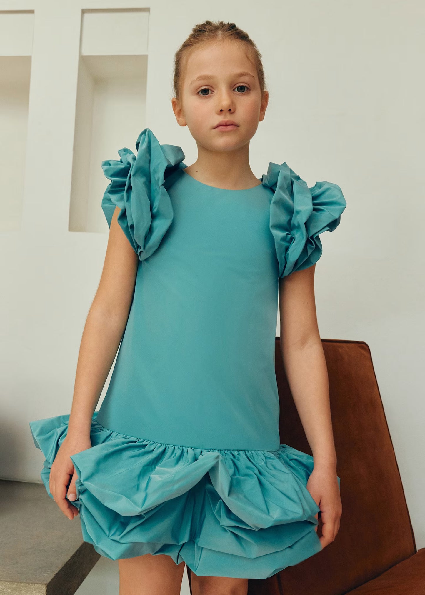 Abel & Lula Girl Cloud Taffeta Dress