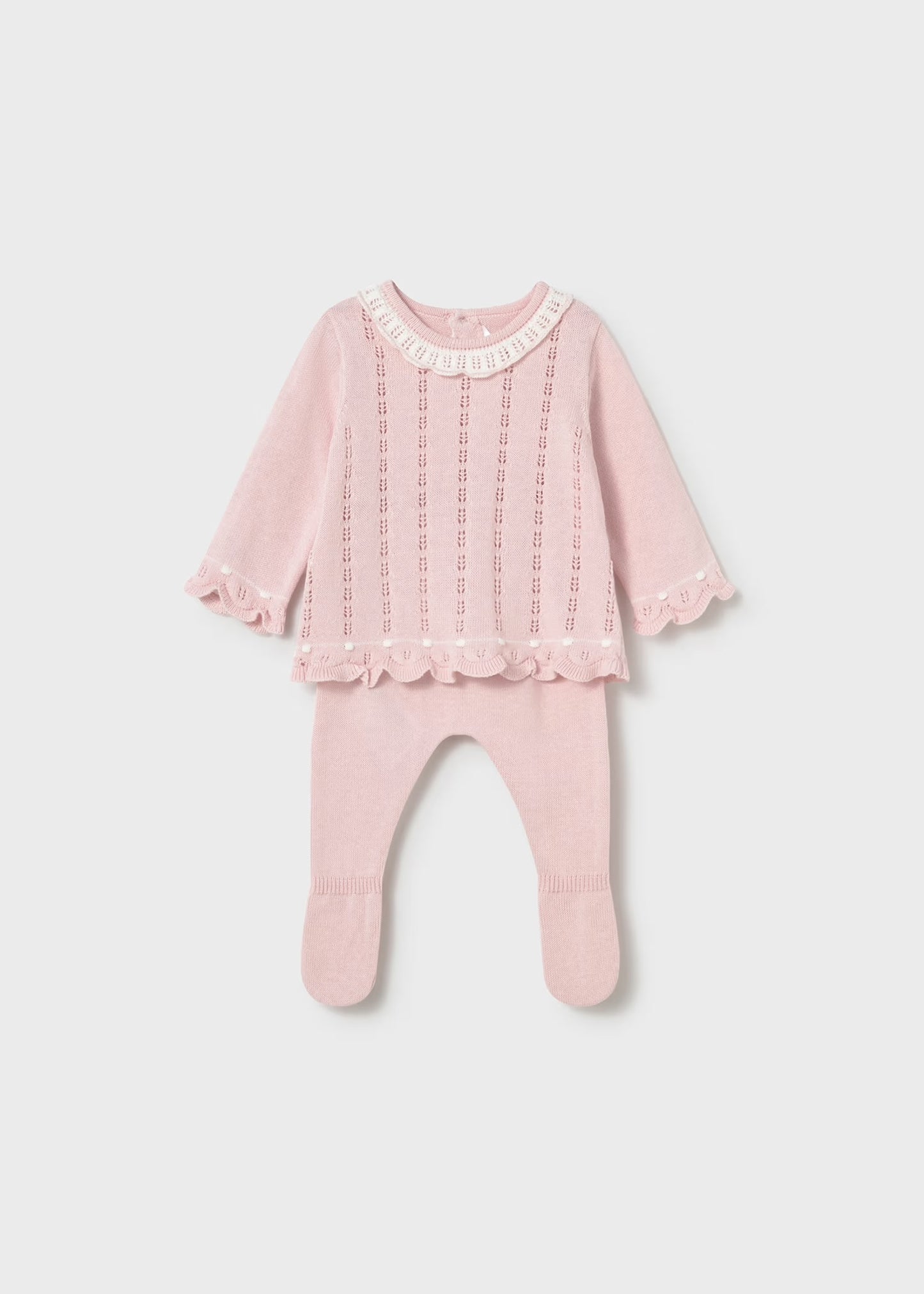 Mayoral Newborn Girl Knit Pants and Sweater Set