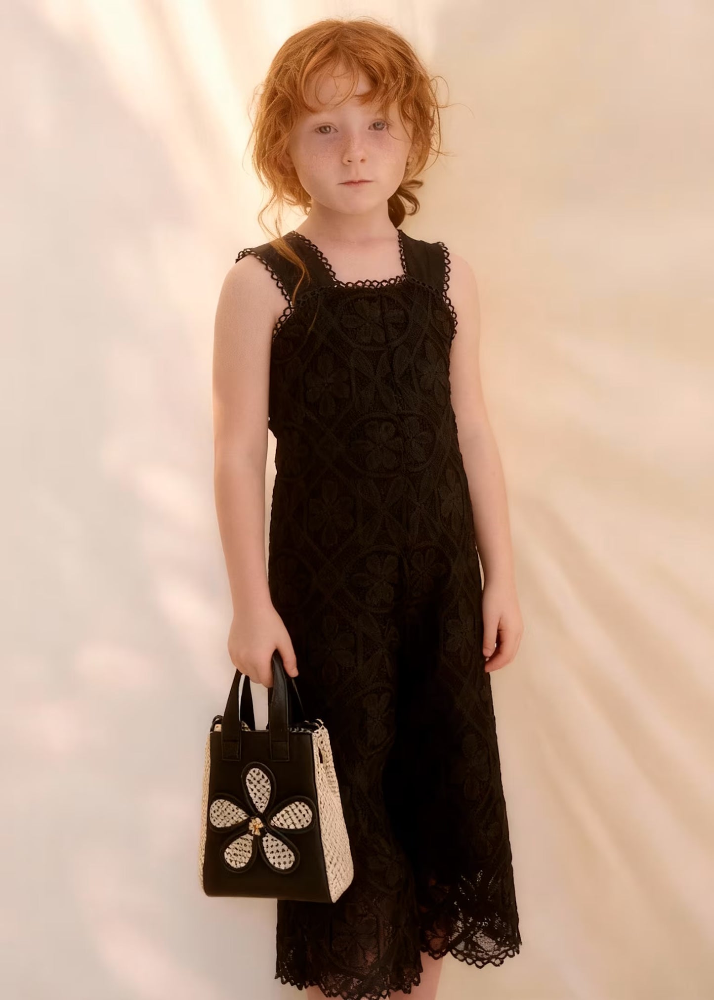 Abel & Lula Girl Guipure Culotte Jumpsuit