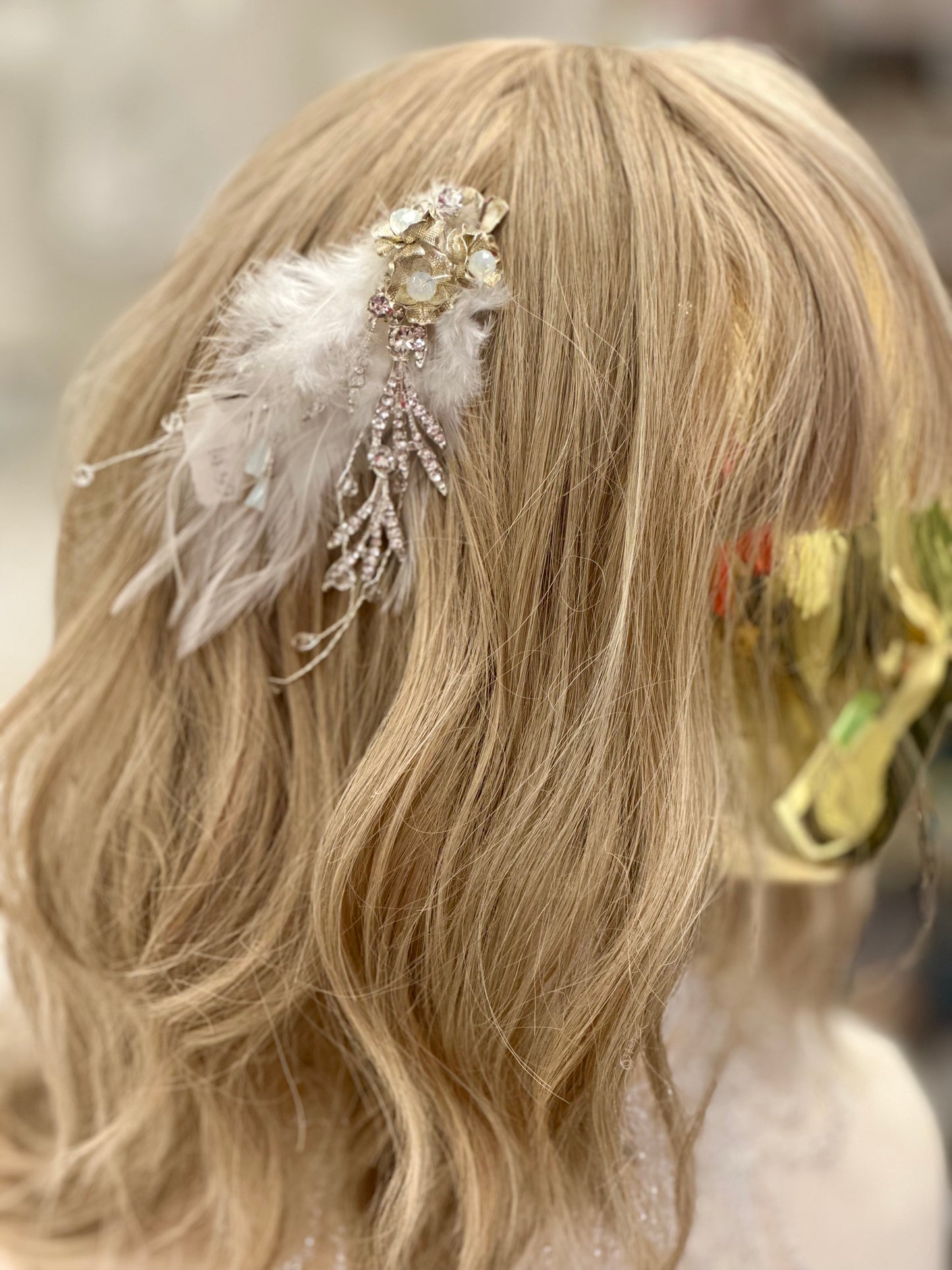 Rhinestone Feather Hairclip