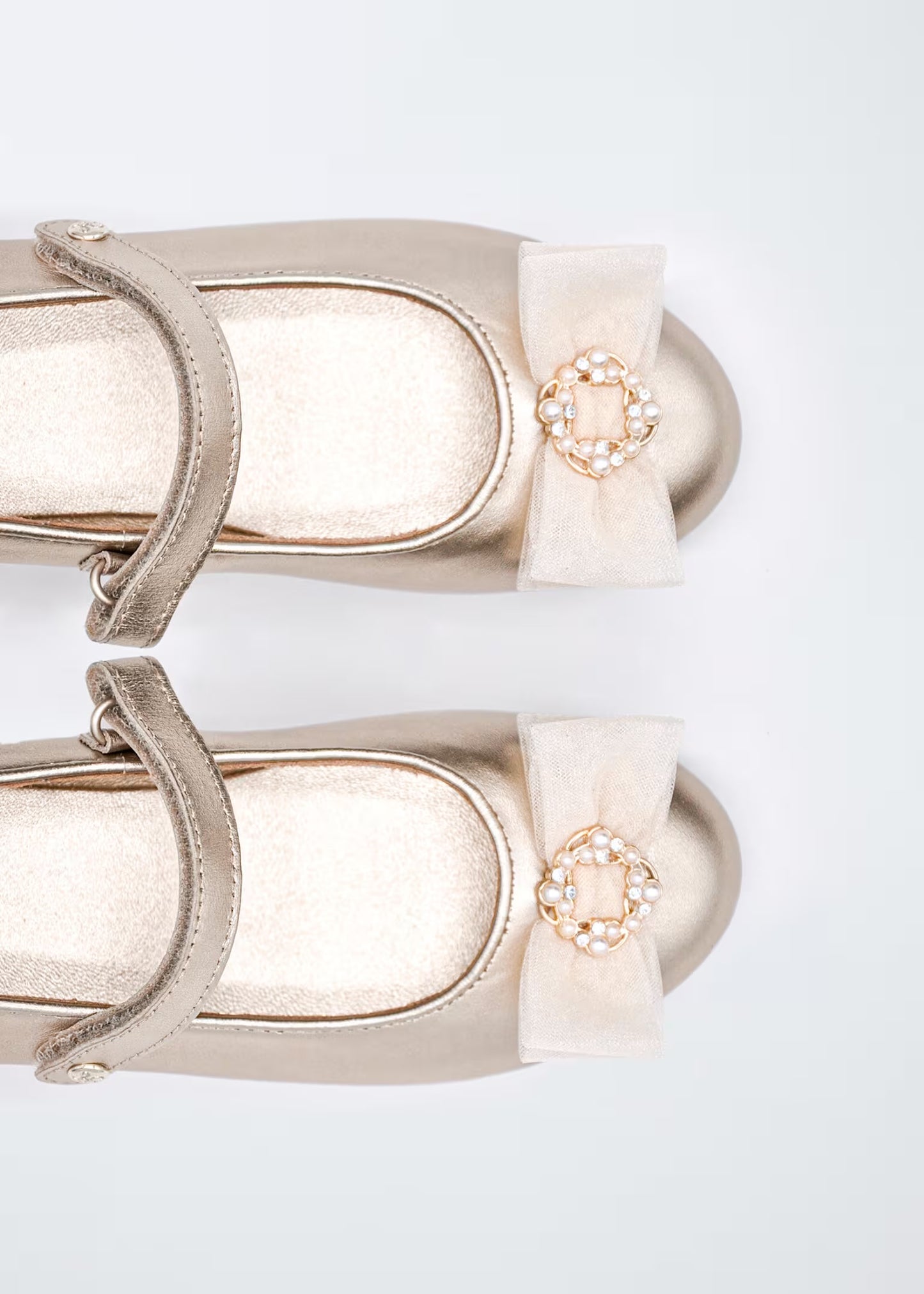Abel & Lula Girl Tulle Bow Mary Janes