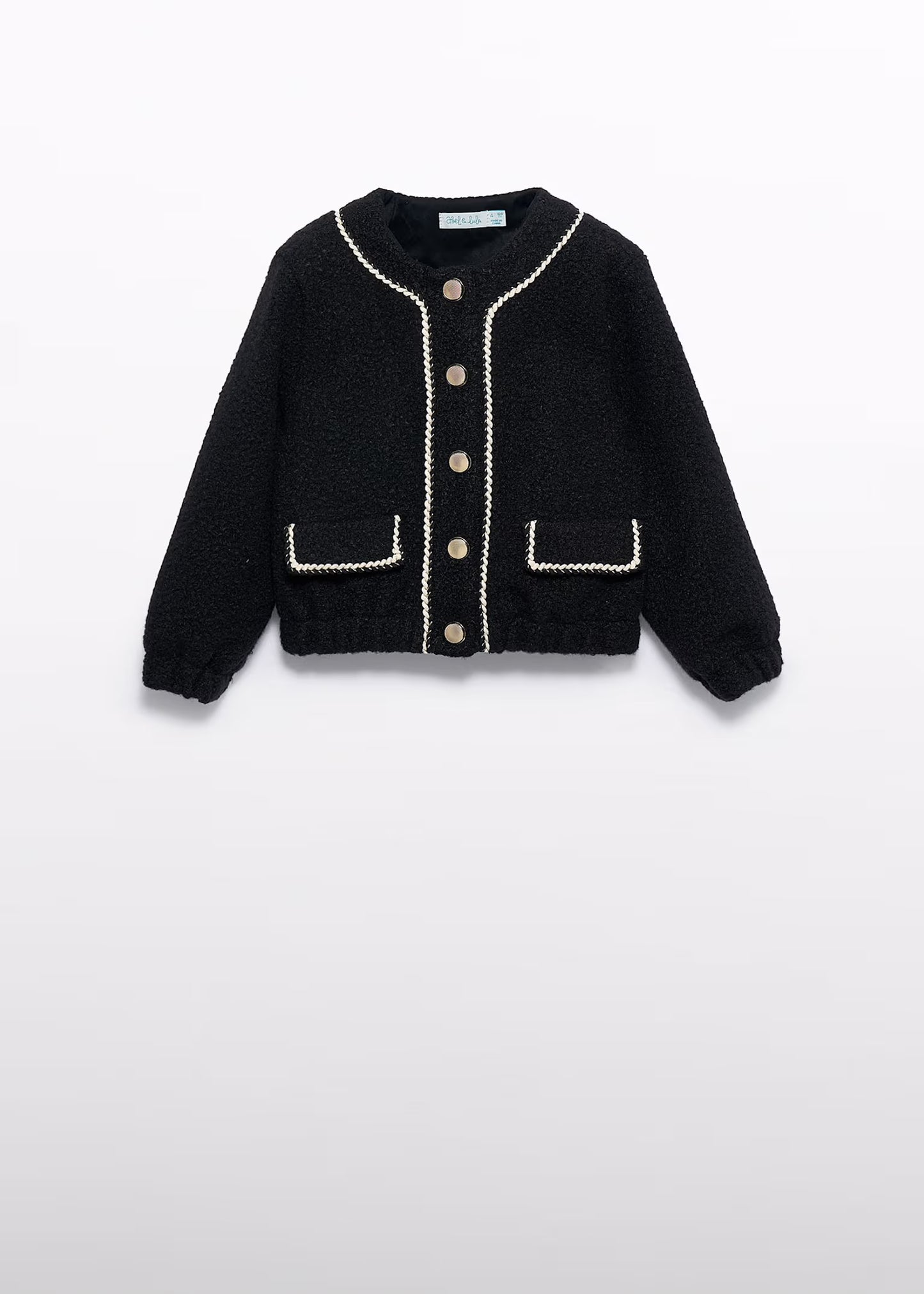 Abel & Lula Girl Faux Shearling Jacket, Shearling Skirt with Belt Set