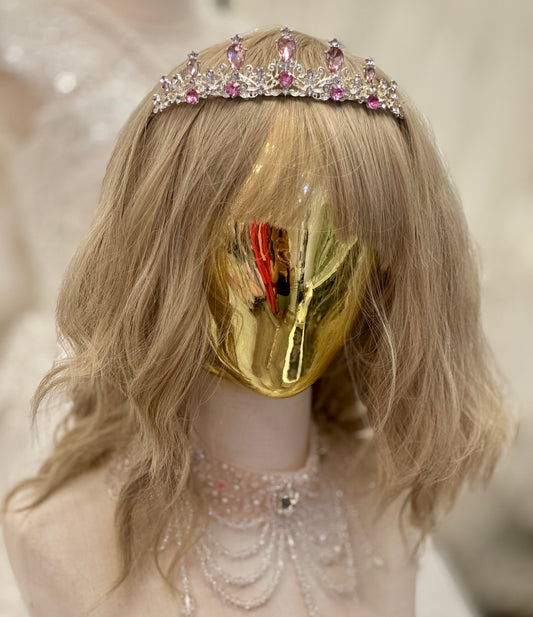 Girls Pink Rhinestone Tiara