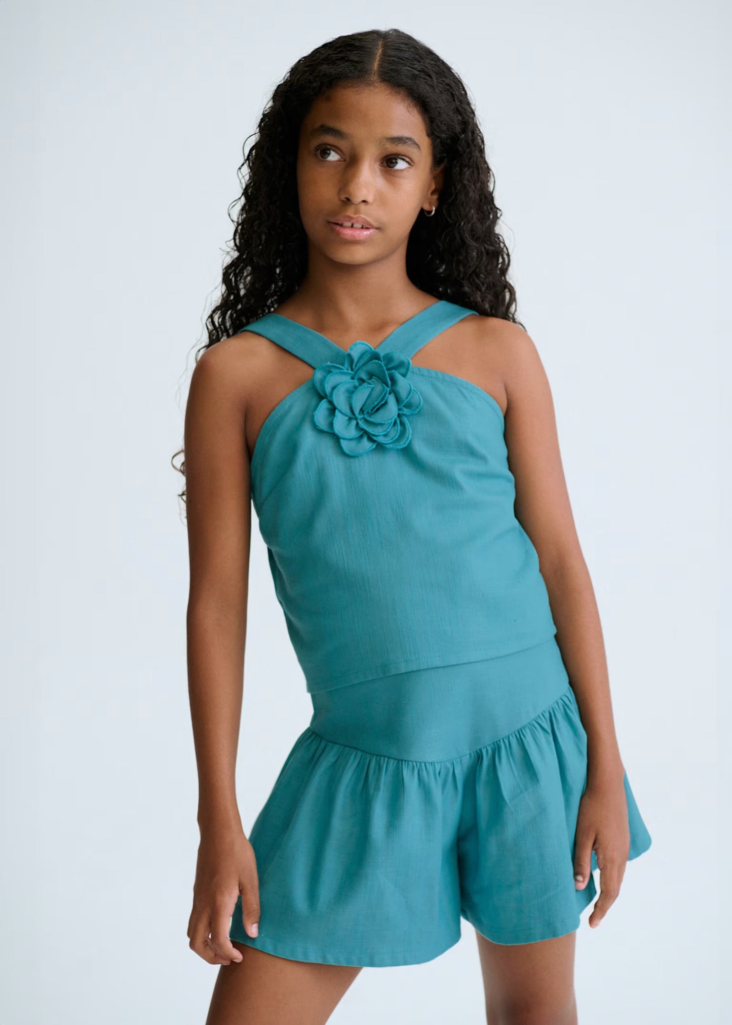 Mayoral Girl Shorts and Flower Top Set